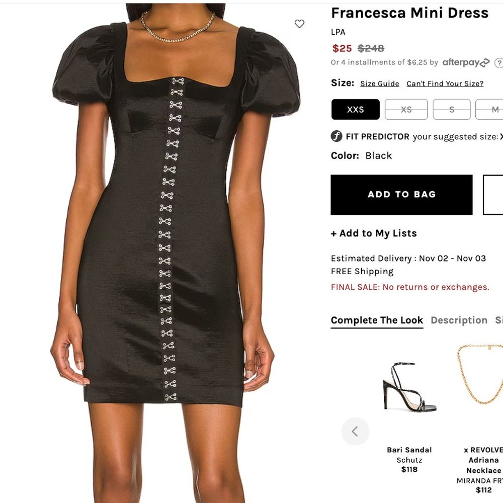 LPA Revolve Francesca Mini Dress Small